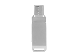Pen Drive 2 Em 1 Com Interface Dupla Usb2.0 De Rotação Em Liga De Zinco De 32g