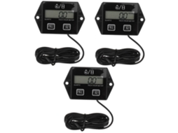 Conjunto de 3 tacômetros eletrônicos para carregador USB e odômetro.