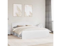 Vidaxl Estrutura da Cama com Cabeceira Branco 180 X 200 Cm
