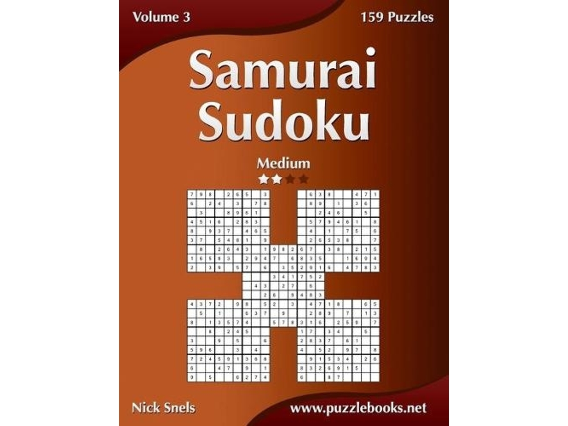 Livro Samurai Sudoku - Medium - Volume 3 - 159 Puzzles de Nick Snels (Inglês)