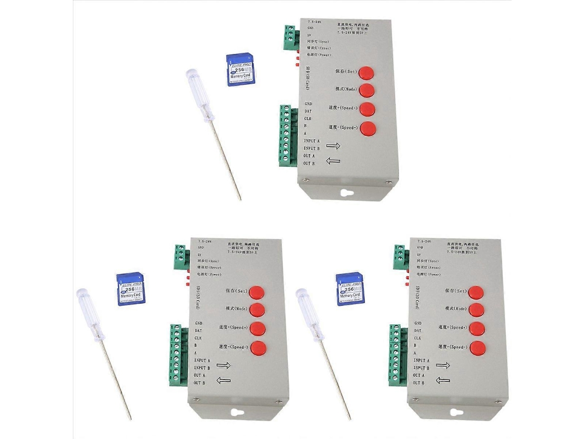 Controlador De Led Rgb T1000s Com Cartão Sd, 2048 Pixels, Compatível Com Ws2801_glo