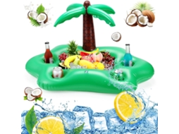 Porta-copos Inflável 4 Em 1 - Bandeja Flutuante - 4 Furos - Grande Capacidade - Porta-copos Inflável Para Piscina - Porta-copos Flutuante