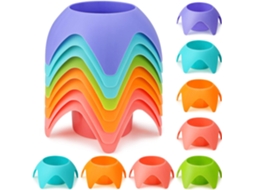 Conjunto De 10 Porta-copos De Areia Para Praia - Acessórios Essenciais Para Mulheres, Adultos E Famílias Em Férias Na Praia - Multicolorido