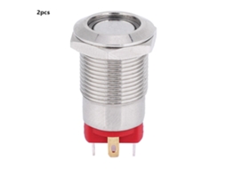 Interruptor Push Button Metal 12mm 4 pino com Led Ip66 Ik09
