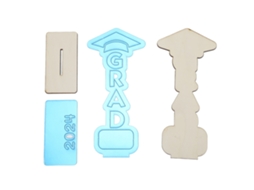 Ats adorno de Madeira para Graduação Diy Versátil Decoración de Escritório Varanda Sala Quarto Azul