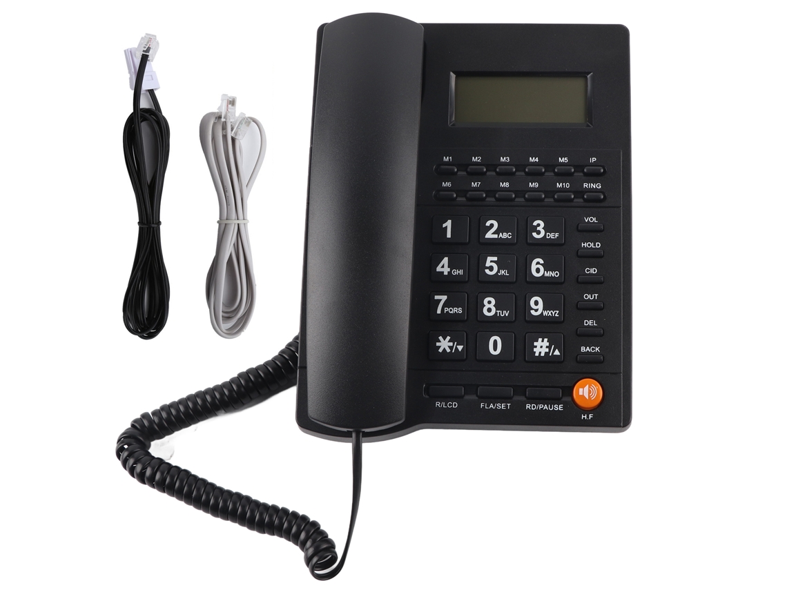 Telefone Fio Desktop Com Botões Grandes Para Família, Escritório E Hotel - Id De Chamada