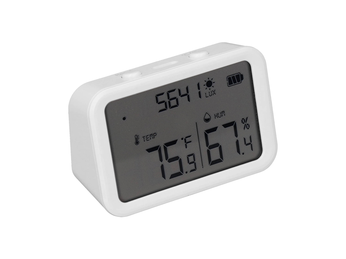 Laxiscreed Termómetro E Higrómetro Wifi Inteligente Para Interior Com Medição De Temperatura, Humidade E Luz