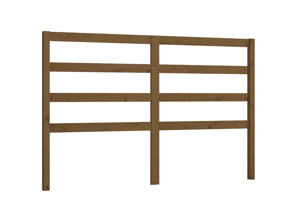 Cabeceira de cama MAISON EXCLUSIVE em pinho maciço castanho, 156x4x100 cm