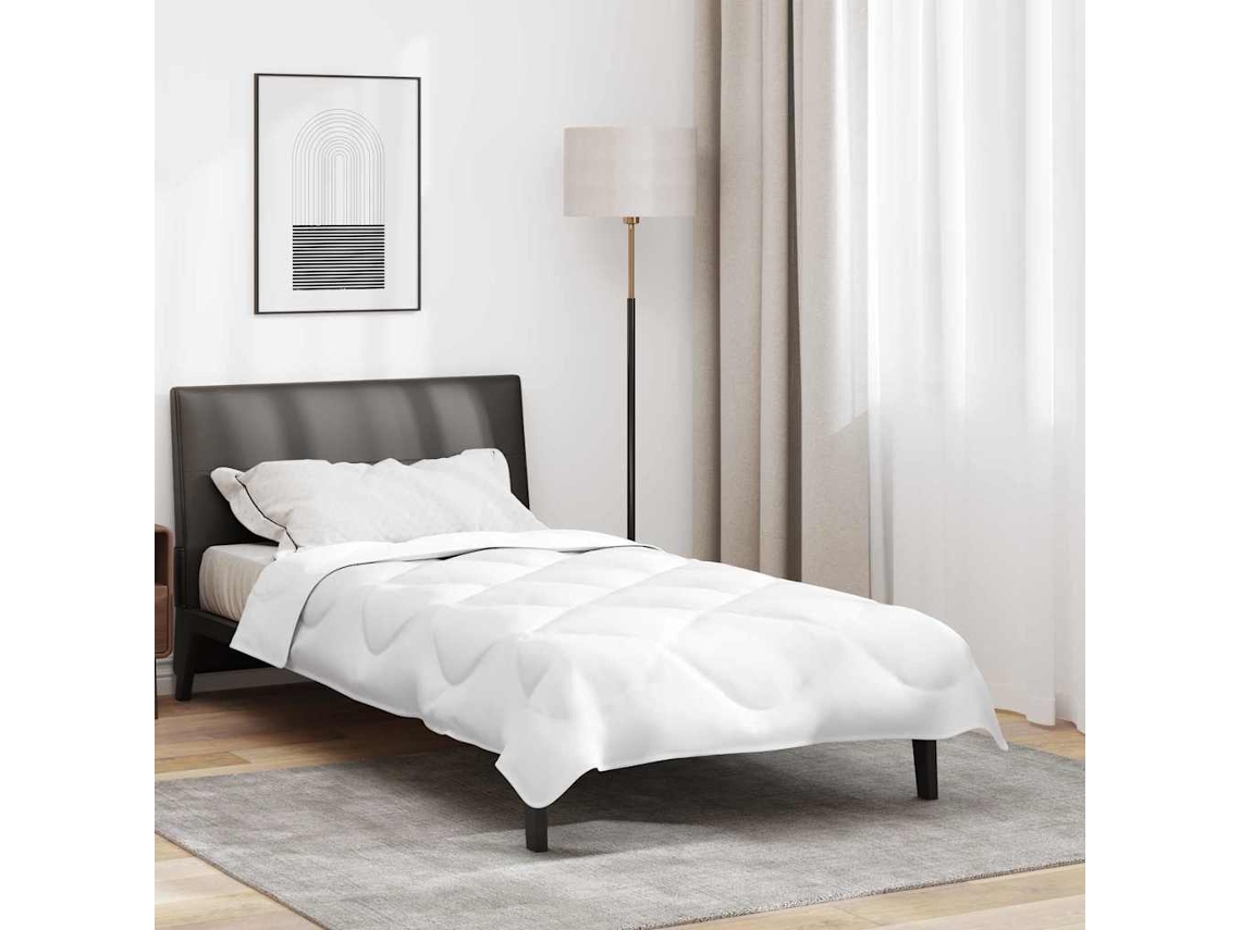 Vidaxl Edredão 220 X 155 X 4 Cm Não Poliéster Branco Respirável