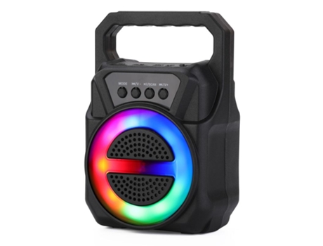 Alto-falante sem fio TWS de 5W com luzes LED Som potente e recursos visuais dinâmicos Alto-falante TWS de 5W com luzes LED ELECTROTEK
