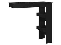 Mesa de bar para parede VIDAXL Preto Madeira processada (102x45x103.5 cm)