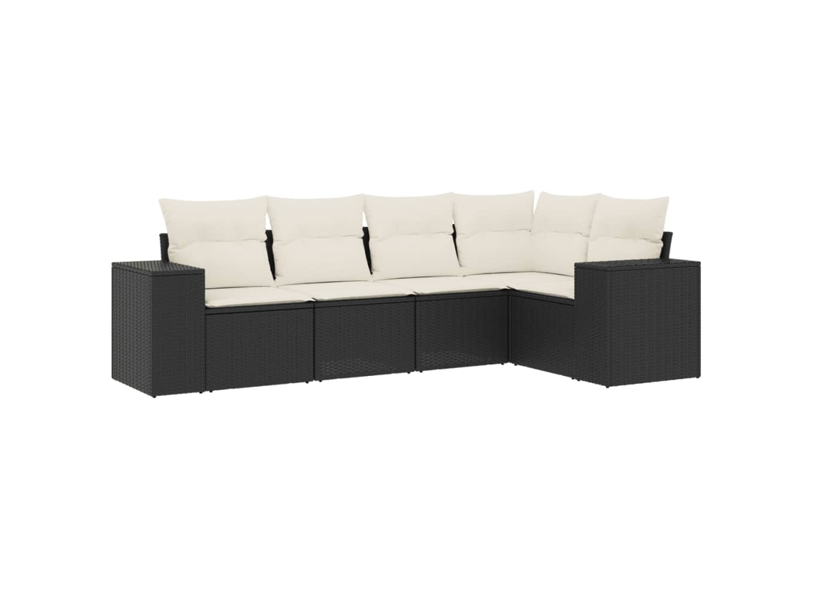 Garden Sofa Set, Garden Sofa Sets Vidaxl Preto Rattan / Vime (n/a)