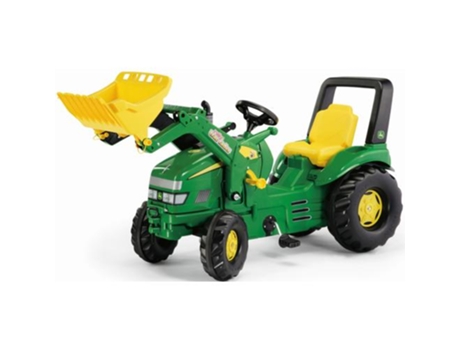 Trator X-Trac John Deere ROLLYTOYS Trac com Pá Carregadora