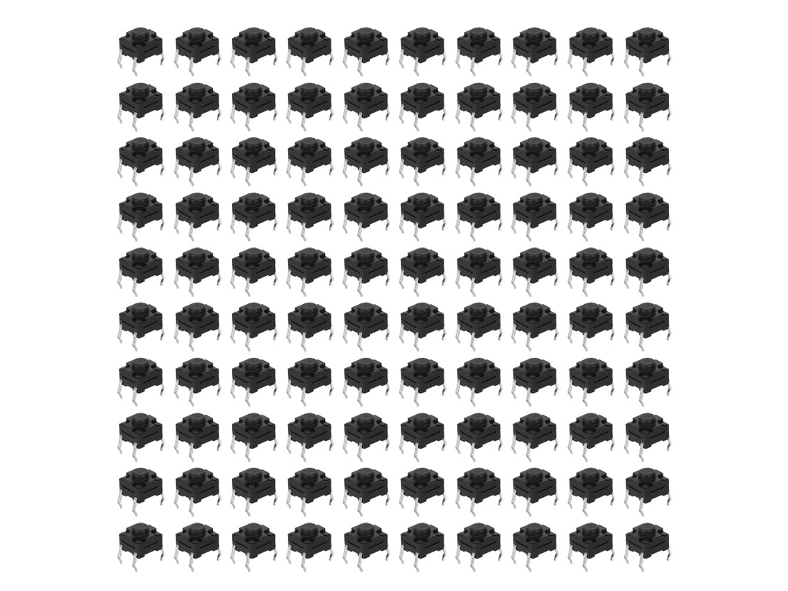 Interruptor Táctil A Prensa Impermeável 6x6x5mm Mini Interruptor Micro Táctil 100pcs