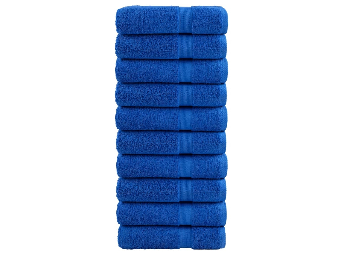 Vidaxl Toalhas De Banho Premium Solund 10pcs 100x150 Cm 600 Gsm Azul