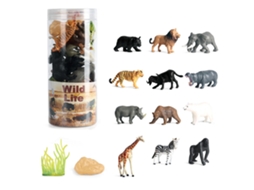 Mali 12pcs Mini Animal Figures Brinquedo de Animais Selvagens Bonecos Educativos Pvc para Crianças