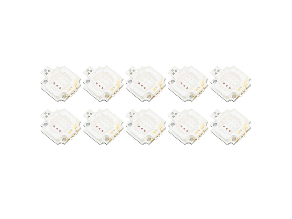 2026 10 Peças Painel de Luz Cob 10w Led Super Brilhante Componentes Diodo Perolas de Lâmpada Rgb para Iluminação Diy