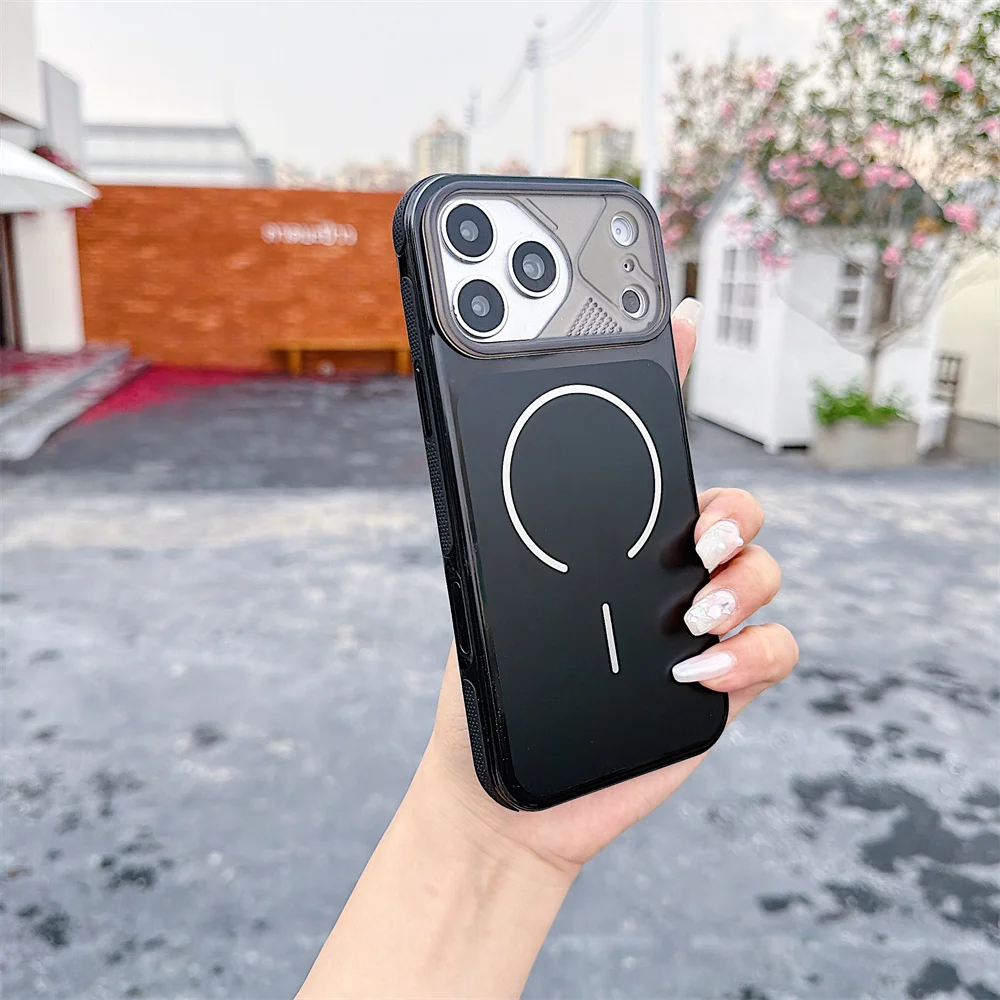 Capa Magnética Para Celular (iphone 14 Plus, Preta), Compatível Com Iphone, Capa Protetora À Prova De Choque.