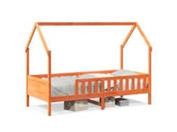 Cama Infantil Formato Casa Pinho Maciço Castanho mel MAISON EXCLUSIVE (80x200 cm)