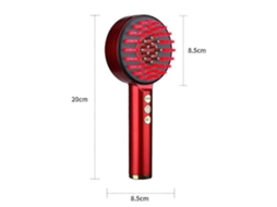 Escova de Terapia com Luz Vermelha e Aplicador Óleo para Todos os Tipos Cabelo. GOKOCO