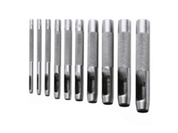 10pcs Set De Perforadoras De Cuero De Acero Carbónico De Alta Dureza Para Cuero Plástico Caucho