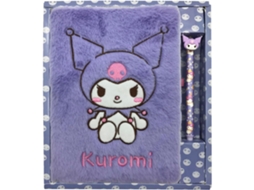 Conjunto De Caderno E Caneta De Pelúcia Kuromi 83621 Hello Kitty