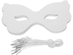 Conjunto De 40 Máscaras De Papel Branco Feitas À Mão Para Festas À Fantasia - Máscaras Brancas Para Fazer