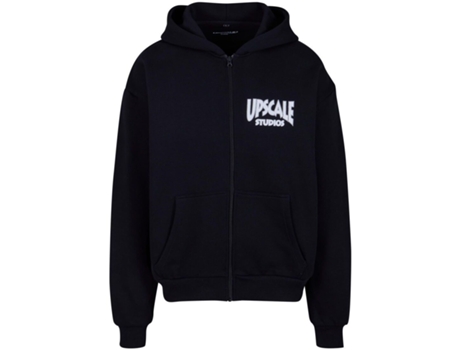 Sweatshirt de Homem UPSCALE Fecho Correr Grandes Dimensões Studios Ultra Preto (M)