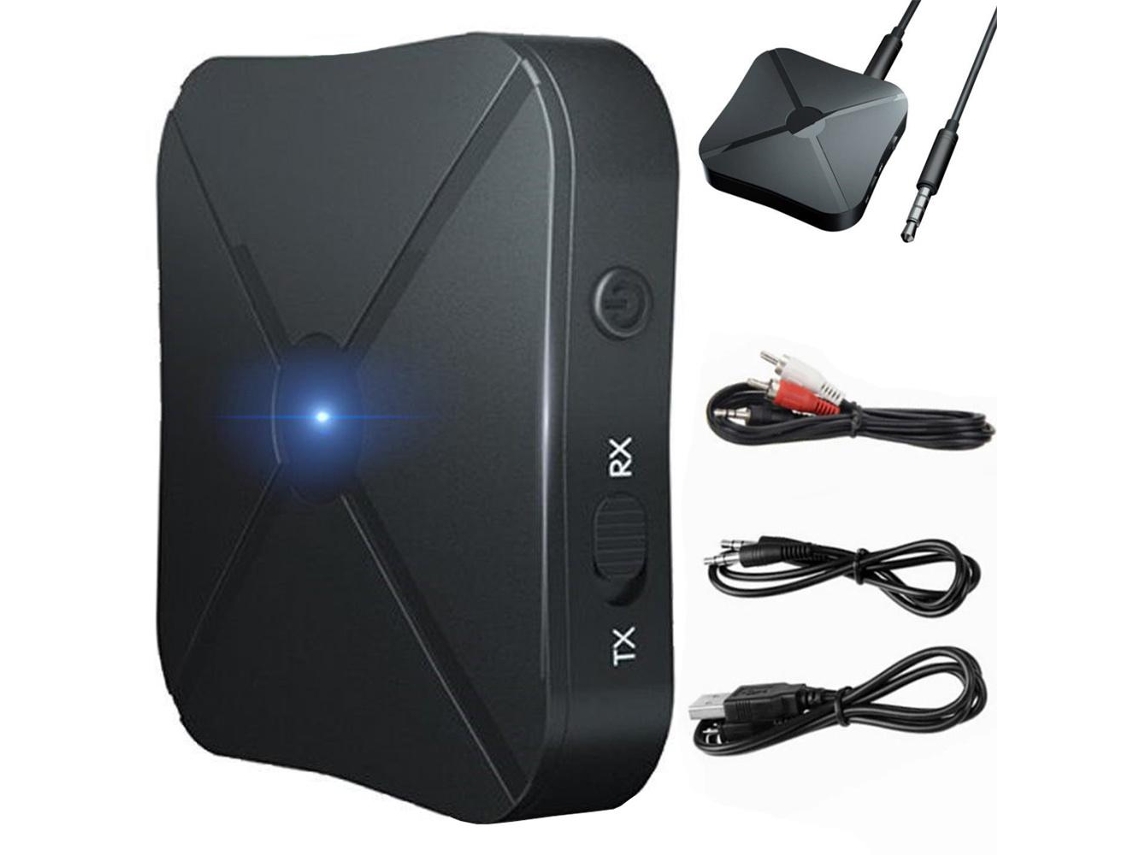 Adaptador De Áudio Sem Fio Bluetooth 4.2 + Edr Com Entradas Aux E Rca De 3,5 Mm Para Celular E Carro.