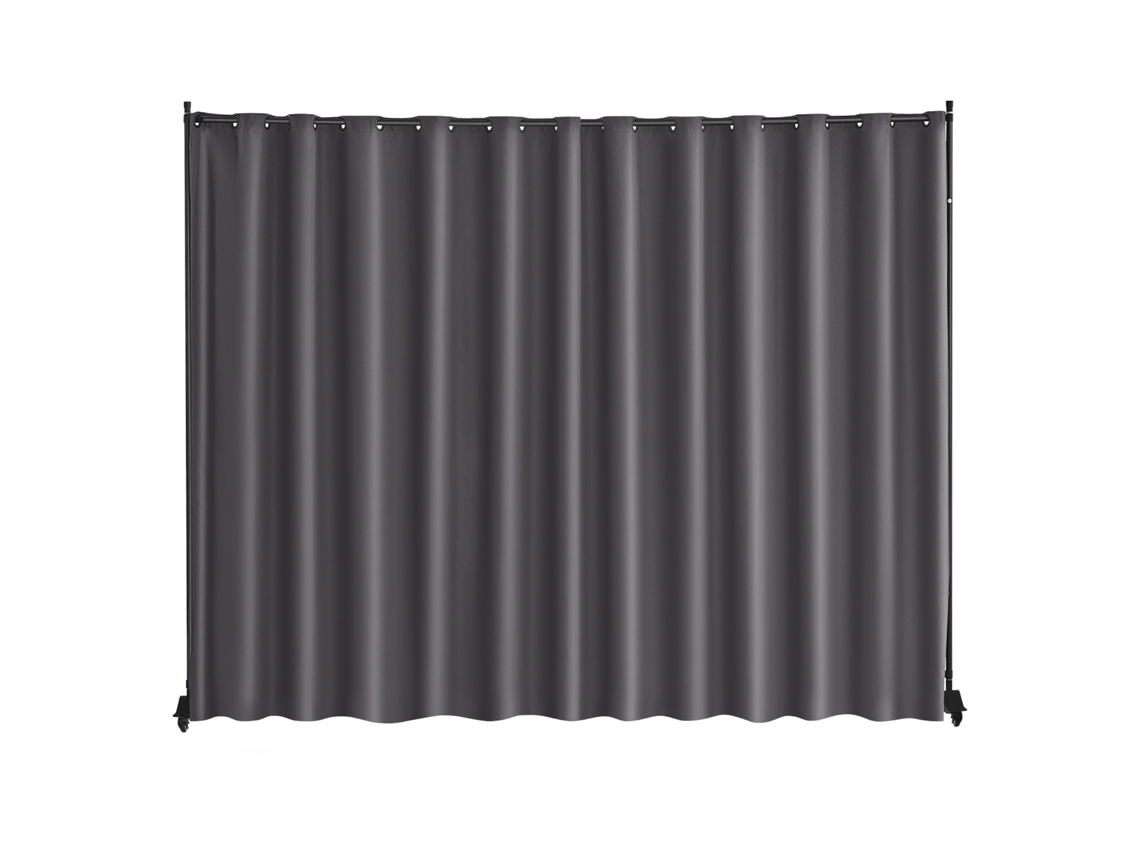Divisória Portátil Com Rodas 308,5 X 45 X 245,5 Cm, Cinza Vevor
