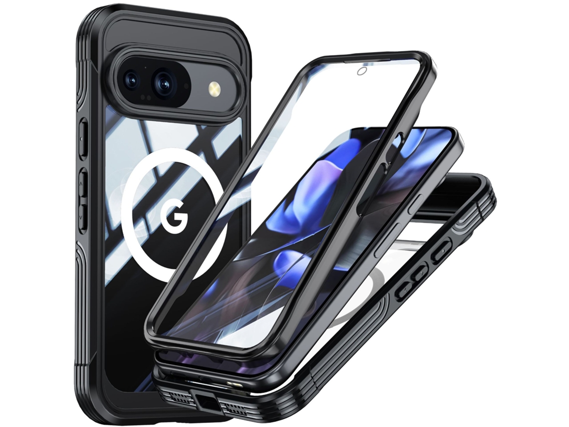 Capa Robusta Para Google Pixel 10/10pro Proteção 360, À Prova De Choque, Poeira Preto Panoona