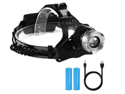 Lanterna De Cabeça Led Recarregável, Farol Super Brilhante De 1800 Lúmens, 3 Modos, Ajustável, À Prova D'água, Lanterna De Farol Perfeita (p