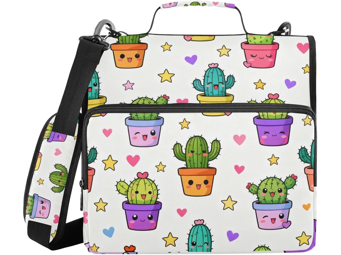 Pasta Fofa De 3 Argolas Com Fecho, 8cm, Mochila Escolar Com Ombro E Altura Do Ombro, Com Bolsa Organizadora De Documentos