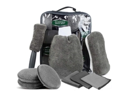 Kit de limpeza profissional para carros com fibra microfibrilar, escova, luvas e toalhas S/MARCA
