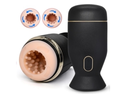 Masturbador Masculino De Rotao Automtica, Copo De Masturbao Para Treinador De Glande (preto)