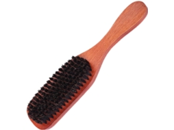Escova De Cabelo Com Cerdas Javali Em Madeira Escura Para Desembaraçar E Massagear, Ideal Para Uso Doméstico Ou Em Salão