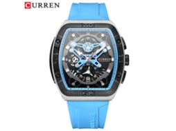 Relógio Masculino À Prova D'água com Seis Ponteiros, Movimento de Quartzo, Calendário e Pulseira, Criativo e Multifuncional. MDUG (azul Lago)