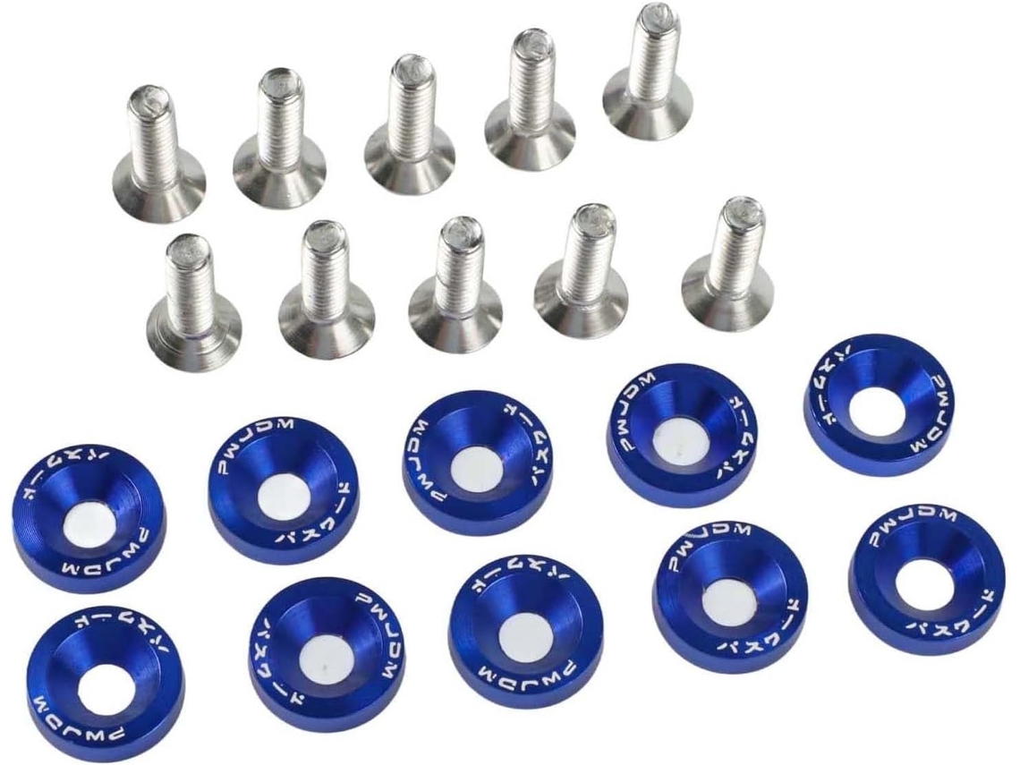 Conjunto De 10 Parafusos E Arruelas Alumínio M6 Para Lamas, Para Choques E Faróis, 19mm, Conjunto De Acessórios