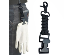Clipe para Luvas Fita de Retenção em Paracord Trançado de 17,2 X 3 Cm, Sistema de Fixação Robusto em Metal, Retenção CHABERLU