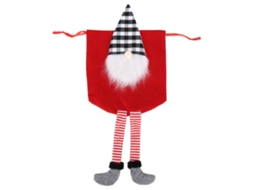 Bolsa de Presente de Papai Noel Sem Rosto Cinza S/MARCA