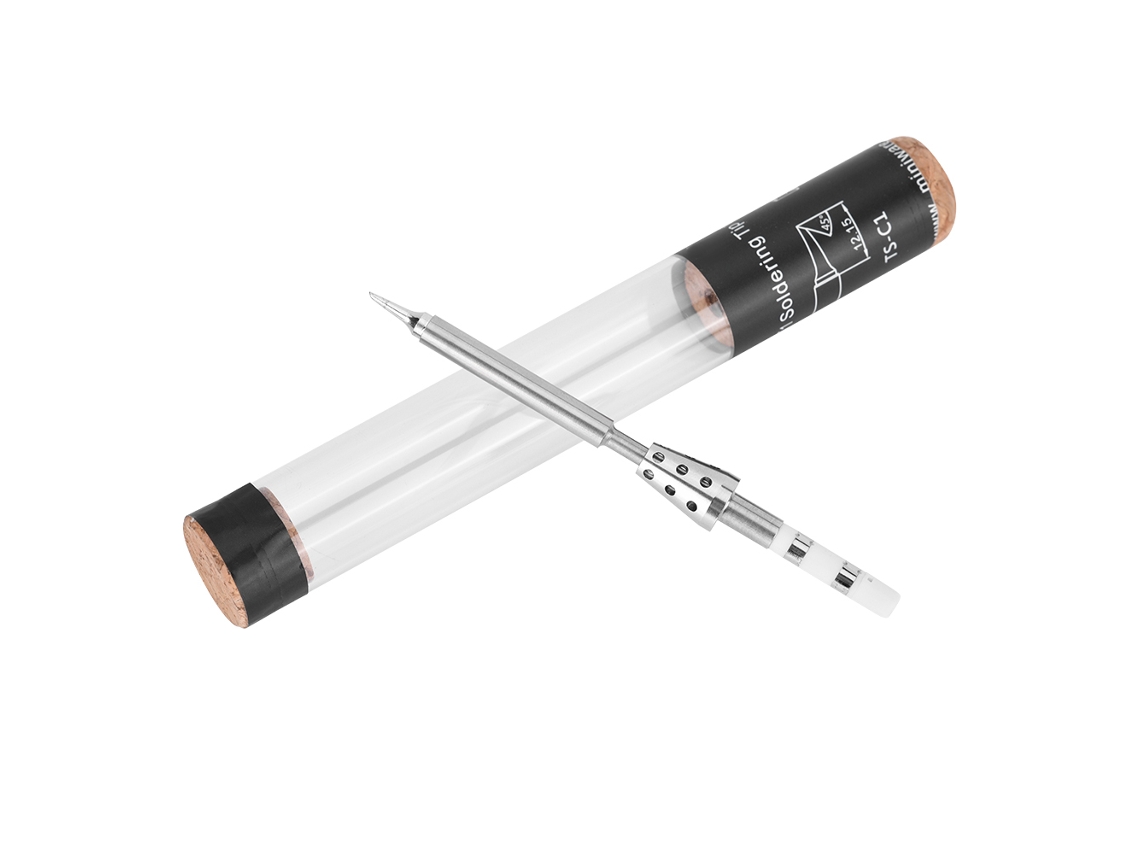 Mini ponta de solda tipo caneta em aço inoxidável para ferro de soldar TS100 (TS-C1)