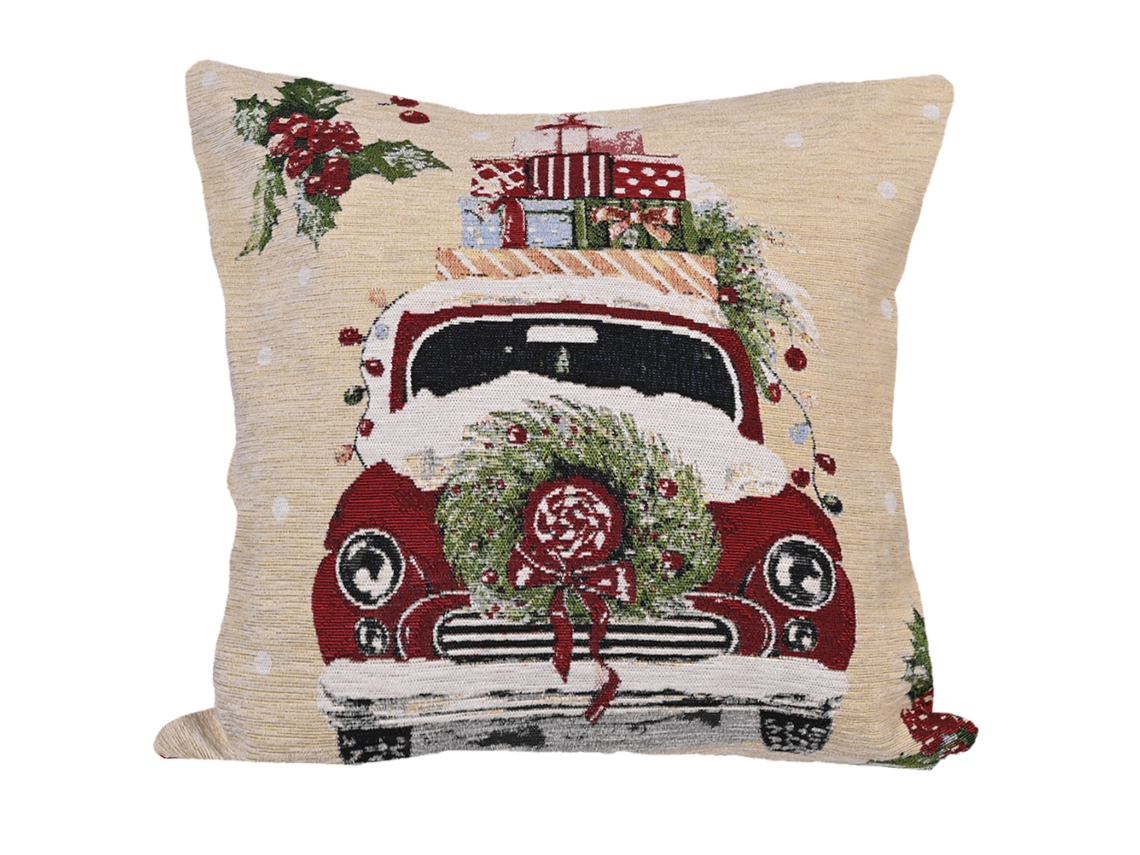 Fronha Almofada Decoração Natal Carro