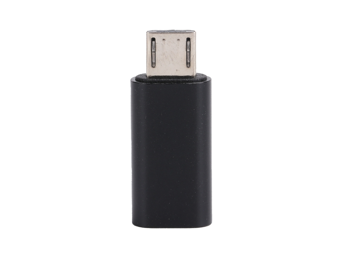 Adaptador Convertidor Usb Tipo C Hembra a Micro Macho para Carga Usb, Datos de Teléfono Móvil, Alta Velocidad 480 Mbps, Negro