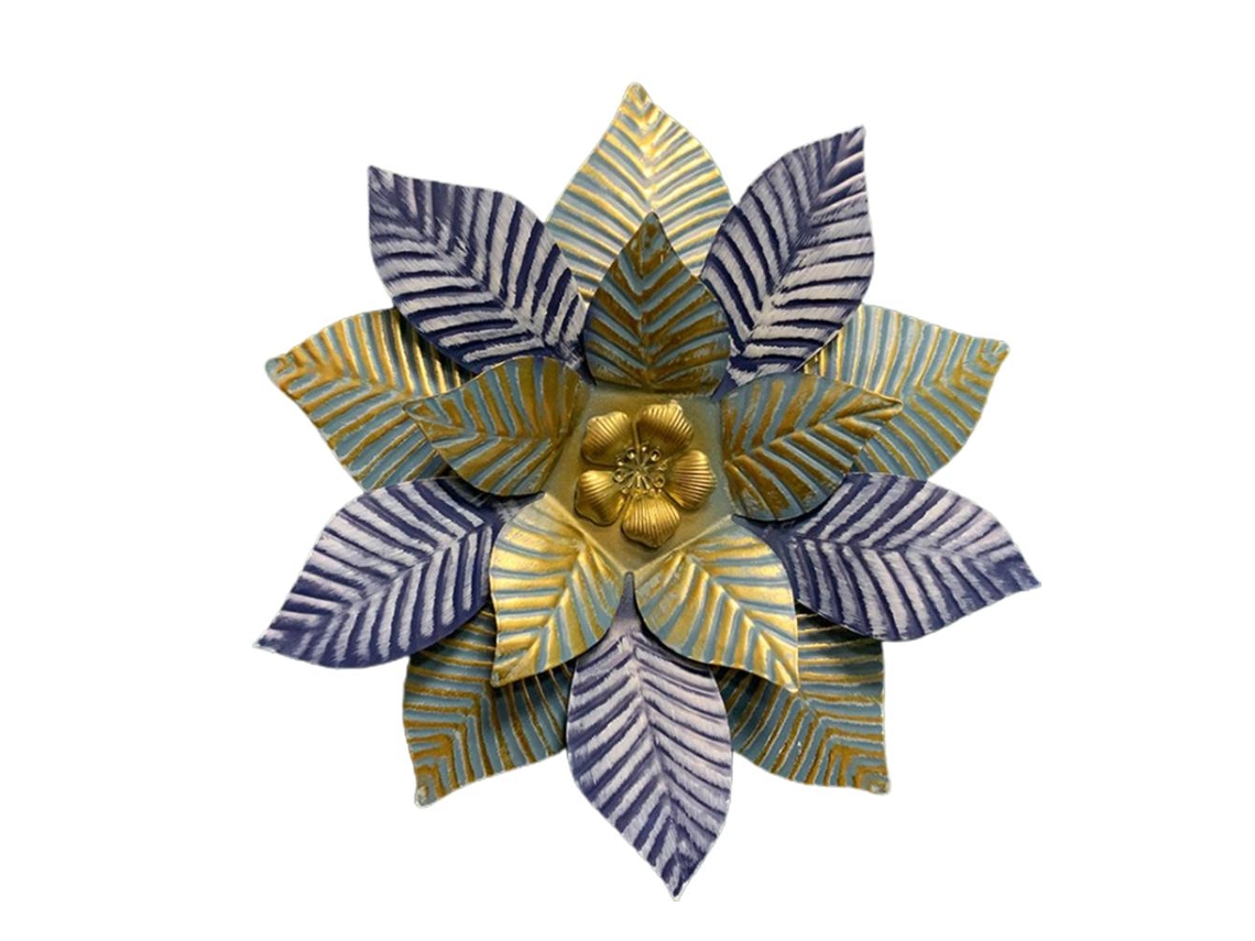 Ornamento De Parede Flor De Metal Pendente De Ferro