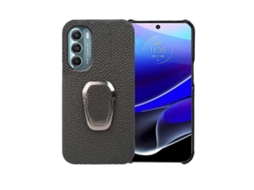 Capa De Celular Em Couro Com Textura De Lichia E Suporte De Anel Para Motorola Moto G Stylus 5g 2022