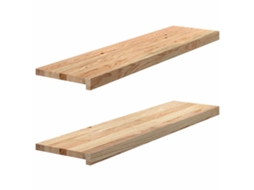 Vidaxl Soleiras Da Janela 2 Pcs 100x25x2cm Carvalho Maciço Não Tratado