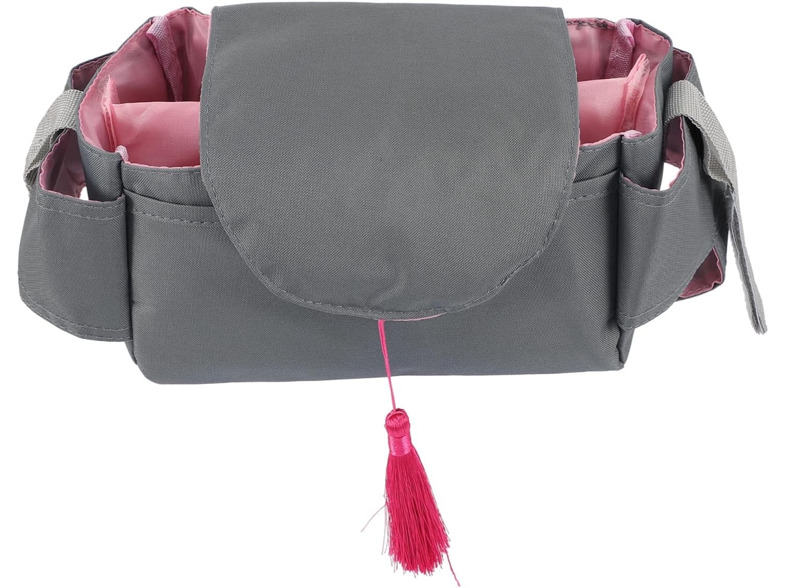 Organizador Portátil de Fraldas para Carrinho de Bebê, em Tecido Preto, com Grande Capacidade, CHABERLU