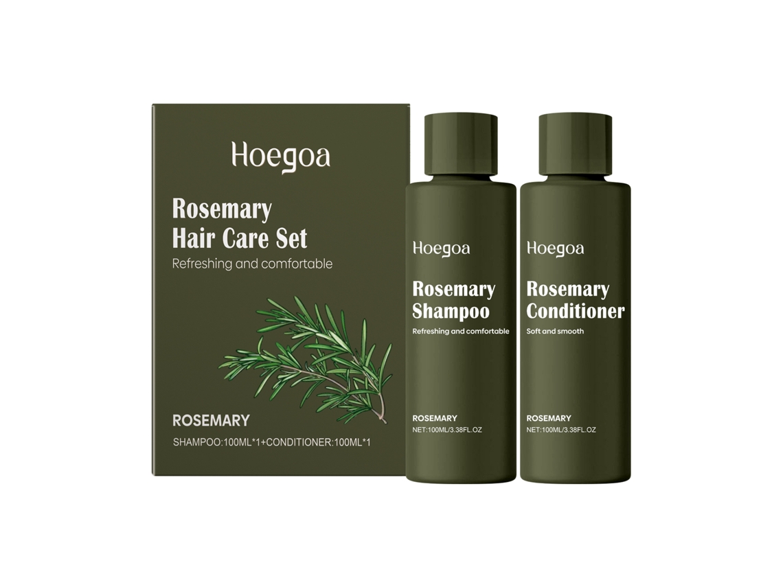 Kit Alecrim Shampoo Anticaspa Condicionador Hoegoa