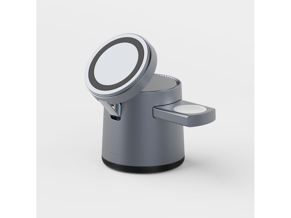 Estação de Carregamento 3 em 1 para Carregador Apple Magsafe Suporte de Carregamento Sem Fio Portátil para Iphone 16 15 14 13 12 Pro Max e IKIKSO