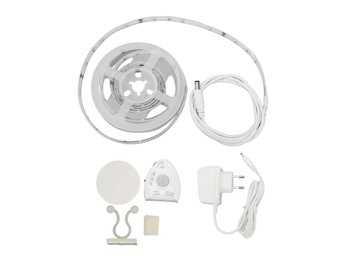 Rebe-luz Bajo Cama Regulable Activada Por Movimiento 1.5m Led Strip Sensor Luz Nocturna Para Cuna Dormitorio Escaleras Baño